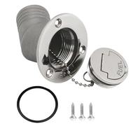 Tappo di riempimento/riempimento del ponte della barca da 38 mm Collo angolato ACQUA/GAS/CARBURANTE/DIESEL Acciaio inossidabile 316 Linguetta ribaltabile Barca Yacht Camper Camion(38mm WATER)