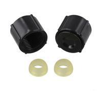 Tappo di scarico a punto basso, 2 pezzi, con guarnizioni, compatibile con linee dell'acqua calda e fredda da 30,5 cm, per riparazioni di sistemi idrici per camper e rimorchi da viaggio