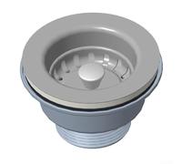 Tappo di scarico da 85 mm composto da acciaio inossidabile e PVC per il controllo del drenaggio del lavello della cucina e resistenza al degrado ambientale