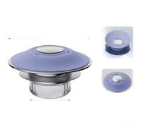 Tappo di scarico in silicone ispessito per installazioni domestiche, supporta il controllo del flusso d'acqua senza cuciture e la manutenzione del filtro (azzurro)