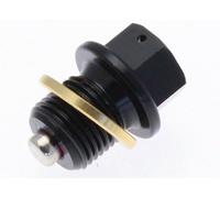 Tappo di scarico magnetico - alluminio nero M16x1,5x14, nero