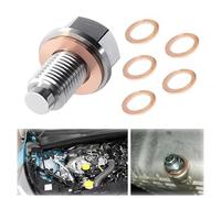 Tappo di Scarico Olio Magnetico Vite di Scarico Dell'olio Magnetica M14 x 1,5 Acciaio Inox Dado di Scarico Della Coppa Magnetica con Rondella in Rame per Auto, Moto, la Maggior Parte dei Modelli
