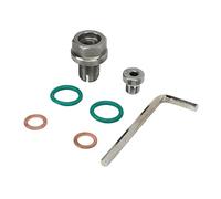 Tappo di Scarico Olio Piggyback Sovradimensionato, Kit di Riparazione Filettatura Coppa Olio Autofilettante in Acciaio Inossidabile con Guarnizione O-ring per Chiave Esagonale, (M12.1-1.25x15mm)