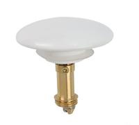 Tappo di scarico per lavello, 66 mm, in ottone, facile da installare, design a prova di perdite, per cucina e bagno, bianco (bianco)