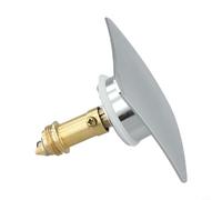 Tappo di scarico per lavello in ottone, 66 mm, quadrato, con meccanismo a pulsante Click Clack, cromato