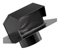 Tappo di sfiato sul tetto con serranda e rete in acciaio verniciato a polvere, adatto per condotti scarico da 4-10 pollici, design rimovibile la manutenzione, resistente alla corrosione nero 6"