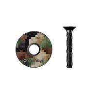 Riesel Design - Tappo per Testa in Carbonio con Vite in Alluminio, per Bici da Corsa, Ghiaia, ciclocross, MTB/Attacco e Tappo per Gioco di sterzo per Tutte Le aste della Forcella 1 1/8"