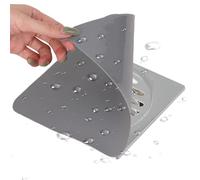 Tappo doccia antiodore, 2 pezzi di silicone grigio 20 x 20 cm, ideale per lo scarico del bagno soluzione efficace contro i cattivi odori, protezione duratura della salute