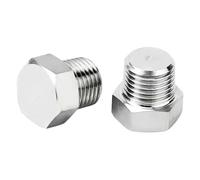 Tappo esagonale in ottone 1/8" 1/4" 3/8" 1/2" 3/4" 1" -1-1/2" BSP NPT Maschio Flangia Svasata Esagonale Tappo Terminale Quadrato(Outer Hex,BSPT SS304_1-1/4")