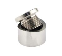 Tappo Esagonale SS304 per sonda Lambda e Dado di Base Dentellato per Set di Tappi per sonda Lambda Adattatore saldato Installazione Ossigeno sonda Lambda M18*1 5