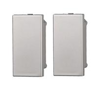 Tappo, falso polo, confezione 2pz, Moduli grigi, grigio, Compatibile Con BTicino Axolute, frutti, interruttori, pulsanti, deviatori, dimmer, sensori, PIR, buzzer, Per Placche originali e compatibili