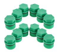 Tappo Filettato Maschio per Tubo Giardino 2,2x2x2cm Verde | Plastica, Chiusura Salda e Blocco Detriti, per RV e Irrigazione Patio, 50 Pezzi