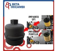 Tappo Filtro Olio Fiat Coperchio Grande Punto EVO Panda 500 Multijet IMP.UFI