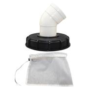 Tappo filtro tote, adattatore per tubo del serbatoio 'acqua, kit filtro per serbatoio, a gomito a 45° 90° per contenitore d'acqua, accessori per connettori per trasferimento interno ed