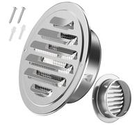 Tappo Griglia Aerazione, Griglia di Ventilazione Tonda da Incasso con Zanzariera, Prese D'aria a Parete, Copertura di Ventilazione per Ventole di Scarico, Bagno, Cucina, Ufficio(250mm/9.84in)