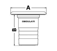 Tappo imbarco carburante "Clever" in tecnopolimero e inox DIESEL 50 mm