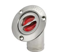 Tappo imbarco carburante inox a filo Ø 38 mm - inclinato