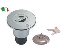 TAPPO IMBARCO "UNLEADED" - Tappo imbarco in ottone cromato e portagomma con scri