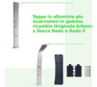 Tappo in alluminio piu guarnizione in Gomma con Viti per la Testa Doccia Arkema Ricambio Originale Arkema per modelli DADA e DADA S multicolor