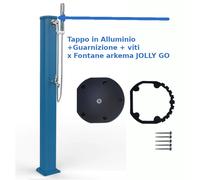 Tappo in Alluminio, Piu Guarnizione più Viti Ricambio Originale Arkema per fontana JOLLY GO