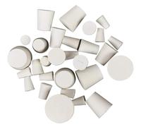 Tappo in gomma a pressione in gomma per laboratorio, 23 misure, tappo di gomma per serbatoio, bottiglia di vino, foro conico, kit per la produzione di vino (tipo: 6 x 1 pz)
