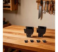 Tappo in metallo resistente per colonna in legno 4 x 4, staffa di supporto per gazebo, montaggio di ancoraggio per padiglione esterno, base in acciaio nero per rinforzo pali di recinzione (1 pezzo)