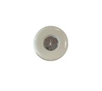 Tappo in Ottone Completo di Rosone e Vite con Attacco 1/2", Colore Bianco Lucido, Kit Completo per Installazione