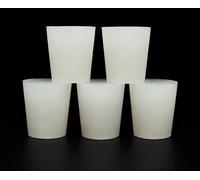 Tappo in Silicone (Confezione da 5) - Tappo da Laboratorio | Tappi di Silicone Affusolati (27/21mm - h:30mm)