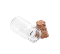 Tappo in Sughero Mini Bottiglie di Vetro 1,5ml | Messaggi e Desideri, Decorabili con Nastro, Adatte a Nozze e Bomboniere, Vetro e Legno