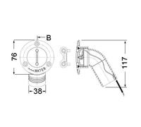 Tappo inox 30° Water 38 mm - 1 PZ Osculati - 20.867.02 - 2086702