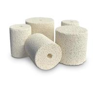 Tappo isolante for tubi al quarzo ad alta temperatura, 5 pezzi - Guarnizione in allumina for forni tubolari (18-160 mm, 1700 °C)(D48mm*65mm OD 60mm)
