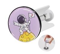 Tappo Lavandino Bagno Universale Per Lavello, Ricambio da 40mm Per il Del Tappo Lavandino Cucina, Tappi Lavandino Regolabile in Altezza, in Gomma di Ottone, Bianco - Astronauta