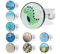 Tappo Lavandino Bagno Universale Per Lavello, Ricambio da 40mm Per il Del Tappo Lavandino Cucina, Tappi Lavandino Regolabile in Altezza, in Gomma di Ottone, Dinosauro