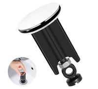 Tappo Lavandino Bagno Universale Per Lavello, Ricambio da 40mm Per il Del Tappo Lavandino Cucina, Tappi Lavandino Regolabile in Altezza, in Gomma di Ottone, Nero