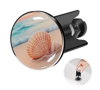 Tappo Lavandino Bagno Universale Per Lavello, Ricambio da 40mm Per il Del Tappo Lavandino Cucina, Tappi Lavandino Regolabile in Altezza, in Gomma di Ottone, Nero - Spiaggia e conchiglia