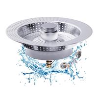 Tappo lavandino cucina e filtro lavandino combinato 3 in 1 tappo lavello cucina