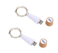 Tappo LED JANDEI USB Ricaricabile 2x 2m 20 LED 3000K Rame Impermeabile