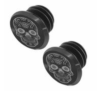 Tappo manubrio MTB switch skull nero-grigio (su scheda da 2)