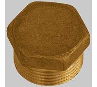 "TAPPO MASCHIO ESAGONALE OTTONE GIALLO - 1""1/2"