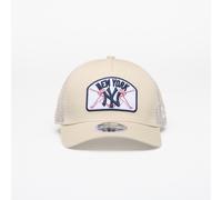 New Era - NY Yankees 9forty - Cappellino trucker color panna con toppa del logo-Bianco One Size