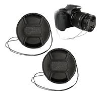 Tappo Obiettivo Copriobiettivo,Copriobiettivo fotocamera diametro Ø 58 mm,Cappuccio universale a scatto per fotocamera, Compatibile Canon, Sony, Sigma, Tamron, Olympus, Fujifilm,58mm*2 pezzi