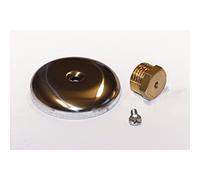 Tappo ottone maschio 1/2" con rosone in acciaio