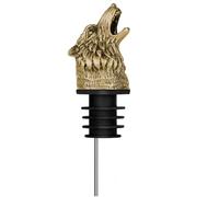 Tappo per bottiglia artistico - Bocca decorativa di Timberwolf, regolatore di flusso di precisione, scultura di bicchieri di lusso, ugello di aerazione per carichi pesanti | Per il fidanzato, gli amic