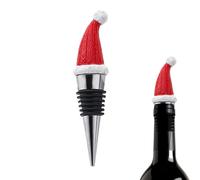 Tappo per bottiglia di vino a forma di cappello di Natale, tappo per bottiglia di vino, tappo per bottiglia di vino in resina, riutilizzabile, tappo per vino in sughero festivo, per Natale, feste