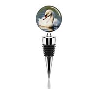 Tappo per bottiglia di vino a forma di cigno carino, a prova di perdite, con silicone, riutilizzabile, salva-vino, mantiene fresco, in lega di zinco, sigillante decorativo per bottiglie, adatto per
