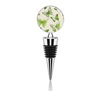 Tappo per bottiglia di vino a forma di farfalla verde lime, riutilizzabile, tappo decorativo per sottovuoto, ideale come regalo per bar, feste, matrimoni, occasioni celebrative