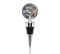 Tappo per bottiglia di vino a forma di leopardo delle nevi riutilizzabile, tappo per sottovuoto, accessorio ideale per conservare il vino, accessorio regalo per bar, feste, matrimoni, occasioni