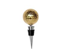 Tappo per bottiglia di vino a forma di pallina da golf con guarnizione in gomma, tappo in lega dorata per vino e birra (dorato)