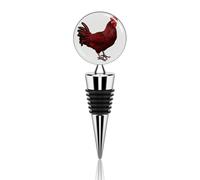 Tappo per bottiglia di vino a forma di pollo rosso, riutilizzabile, sigillante decorativo per mantenere il vino fresco, è un accessorio ideale come regalo