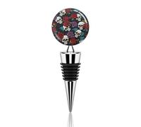 Tappo per bottiglia di vino a forma di teschio di zucchero, riutilizzabile, tappo decorativo per sottovuoto, ideale come regalo per bar, feste, matrimoni, celebrazioni